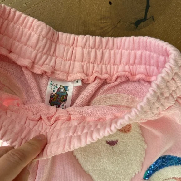 Queen of Sparkles Pink Santa Shorts